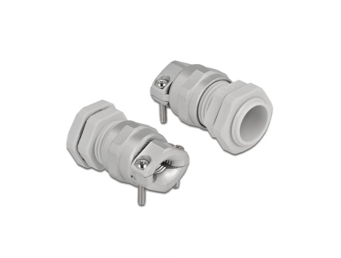 Kabelverschraubung PG11 mit Zugentlastung und Biegeschutz grau, Delock® [60354]