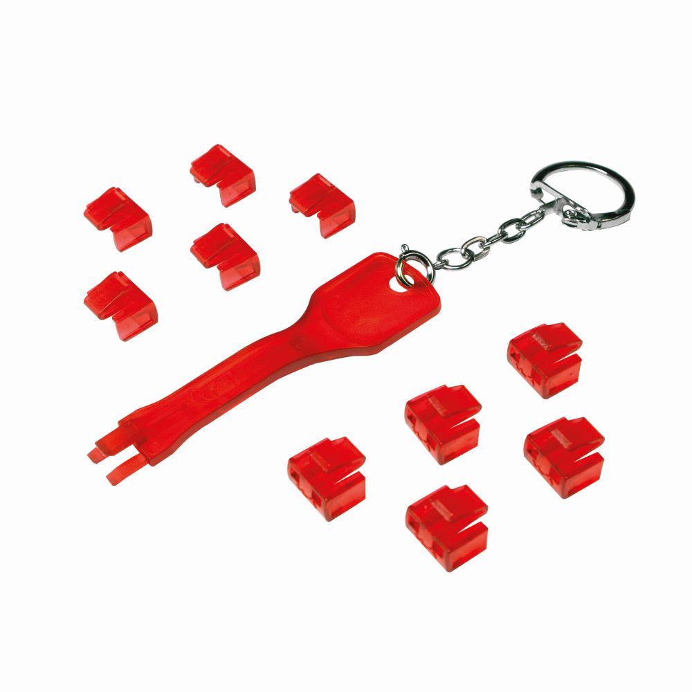 RJ45-Port Schlösser (1x Schlüssel, 10x Schlösser), LogiLink® [MP0042]