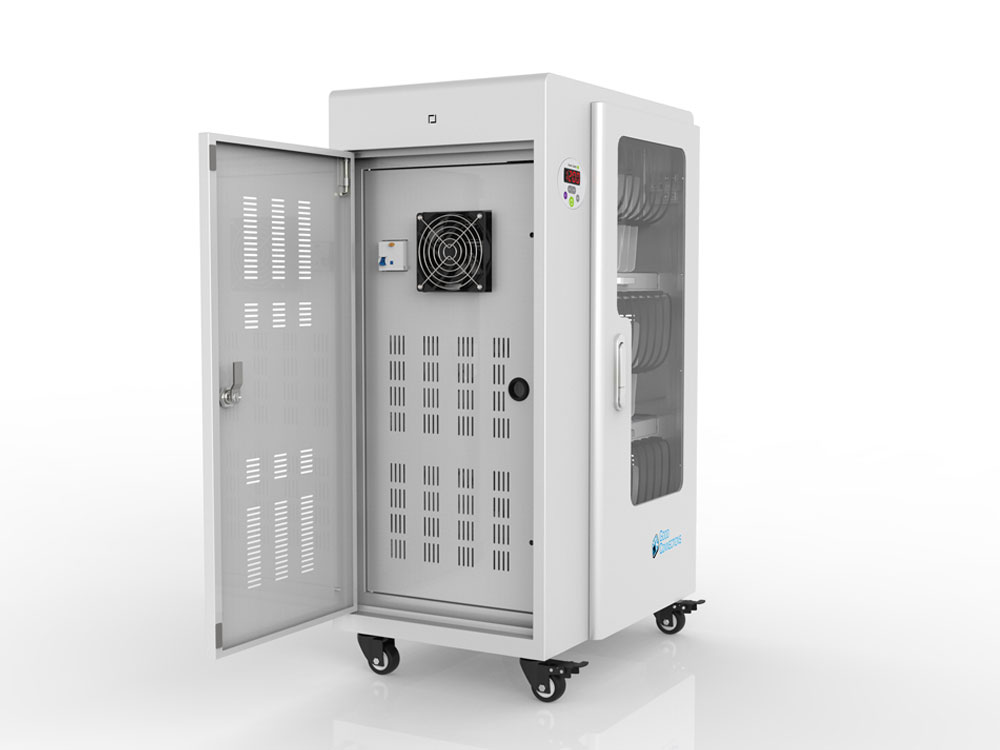 Good Connections® ANTARES T30 Tablet-Ladewagen, UV-C Desinfektion, grau