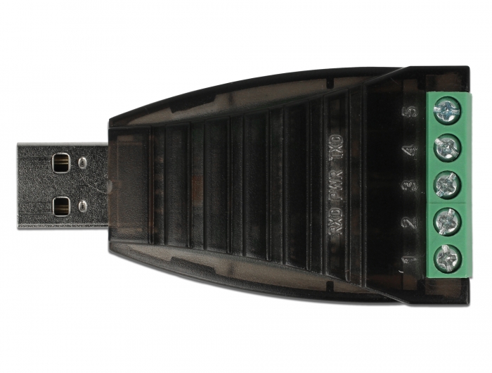 Konverter USB Typ-A an Seriell RS-422/485 Terminalblock mit Überspannungsschutz 600 W, Delock® [87738]