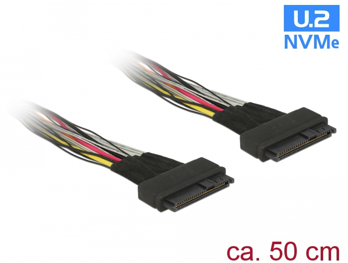 Kabel U.2 SFF-8639 Buchse an U.2 SFF-8639 Buchse 0,5 m, Delock® [84824]