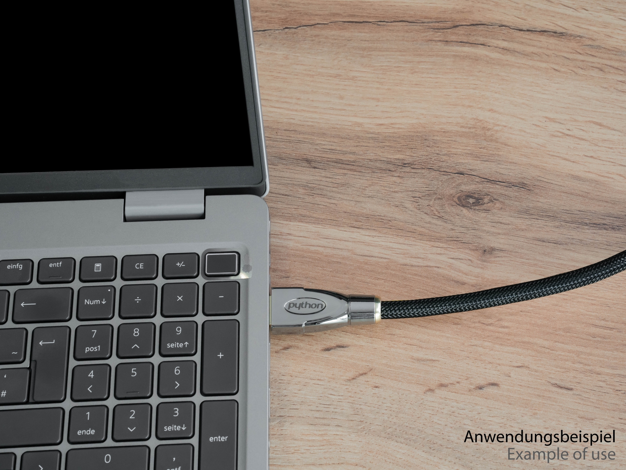 Ultra-High-Speed HDMI® 2.1 Kabel, 8K UHD-2 / 4K UHD, Vollmetallstecker, CU, Nylongeflecht, schwarz, 2m, PYTHON® Series