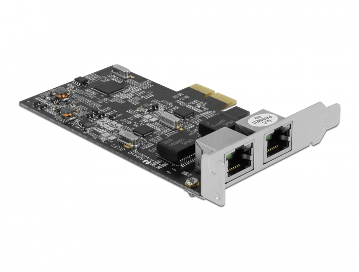 PCI Express x2 Karte auf 2 x RJ45 2,5 Gigabit LAN RTL8125, Delock® [89530]