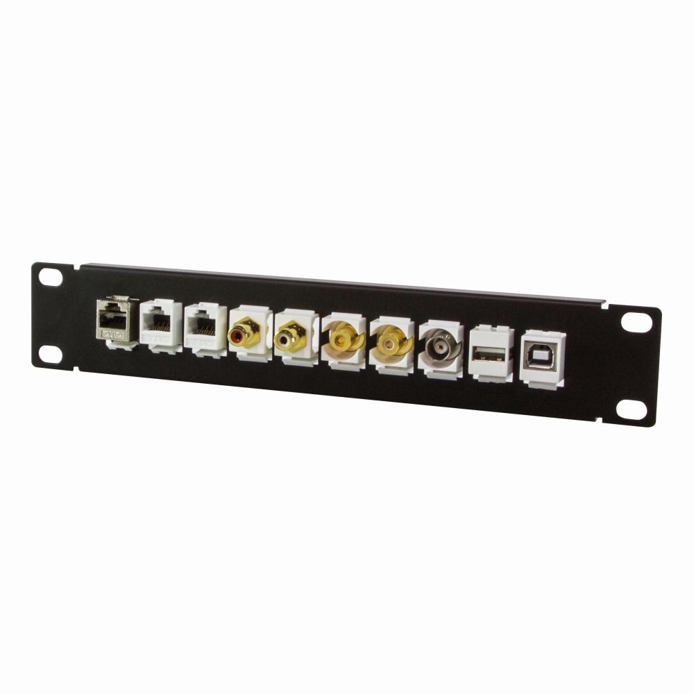 10" Keystone Panel für 10 Stecker, schwarz, LogiLink® [ACT108]