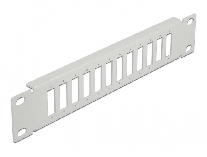 10" LWL Patchpanel 12 Port für SC Duplex / LC Quad 1 HE grau, Delock® [66804]