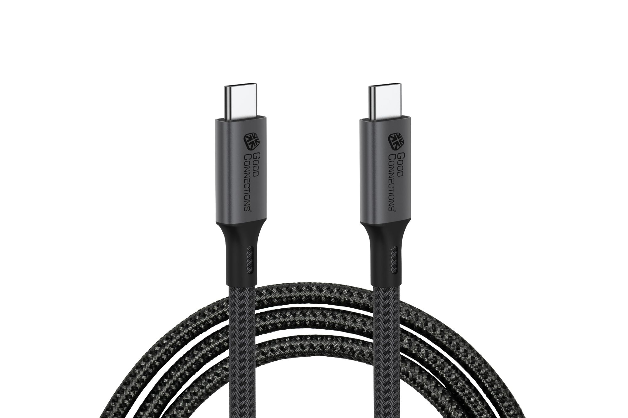 USB 4.0 Gen. 3x2 Kabel (40GBit/s, 240W, 8K@60Hz), USB-C™ Stecker an USB-C™ Stecker, anthrazit, 1m, Good Connections®