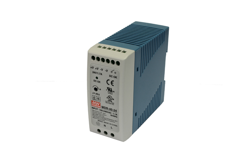 Single Output Industrial DIN Rail Power Supply, 40W, Output: 24V/40W/1.7A, Input: 85 ~ 264VAC, 0.7A, Exsys® [EX-6955]
