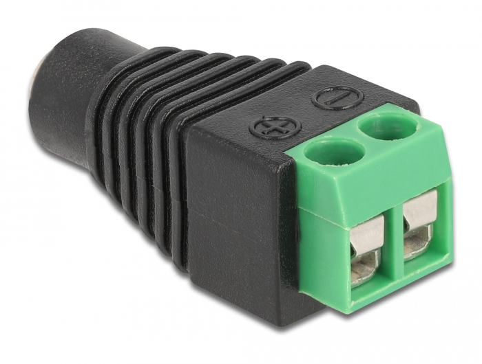 Adapter DC 1,35 x 3,5 mm Buchse > Terminalblock 2 Pin, Delock® [66730]