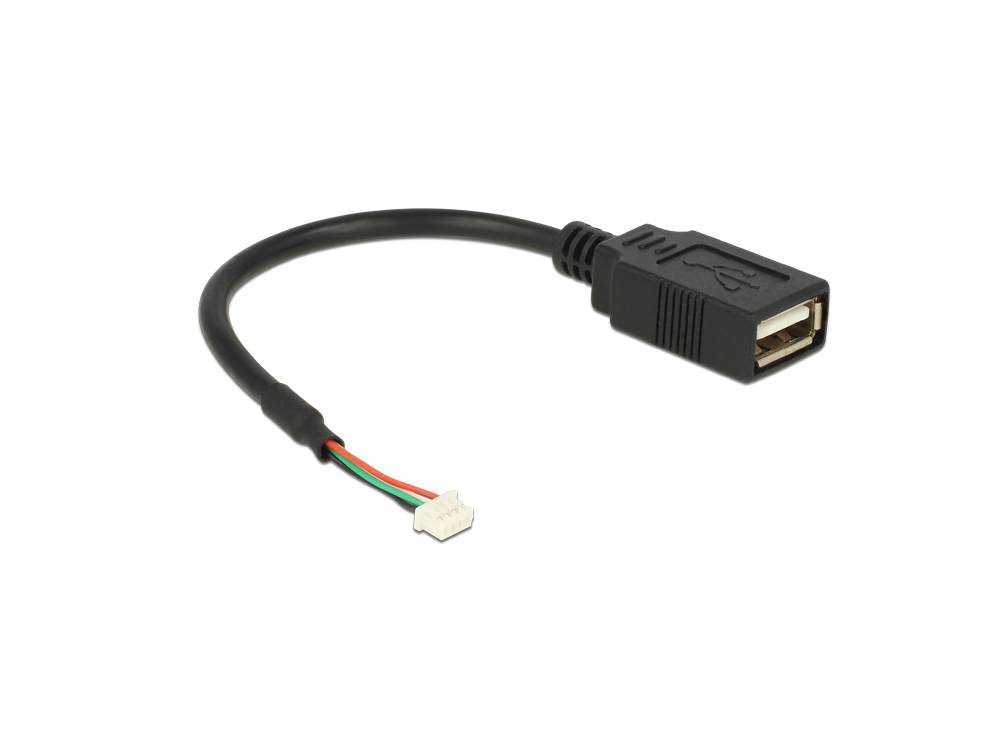 Kabel USB 2.0 Pfostenbuchse 1,25 mm Pitch 4 Pin an 1x USB 2.0 Typ A Buchse 15 cm für Intel NUC, Delock® [84834]