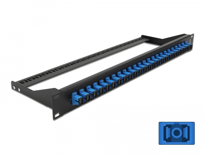 19" LWL Patchpanel 24 Port SC Simplex blau, Delock® [43380]