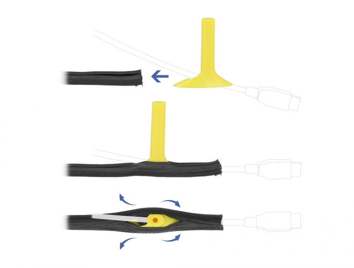 Einziehwerkzeug für Kabelschlauch Set 4 Stück, Delock® [20839]