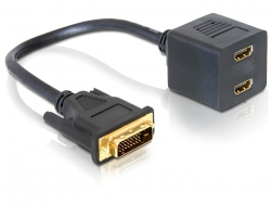 Adapter, DVI 25 Stecker an 2x HDMI Buchse, Delock® [65069]