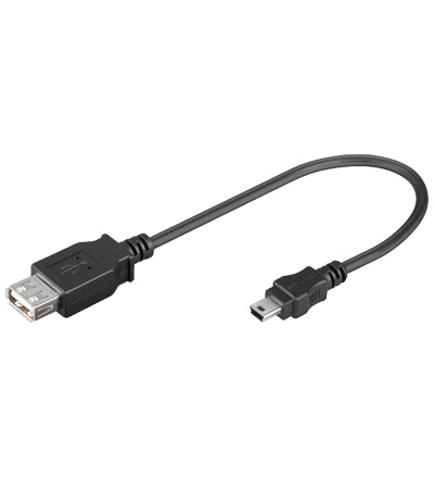 USB-Adapter, A-Buchse auf 5 pol. mini B-Stecker, 0,2m, Good Connections®