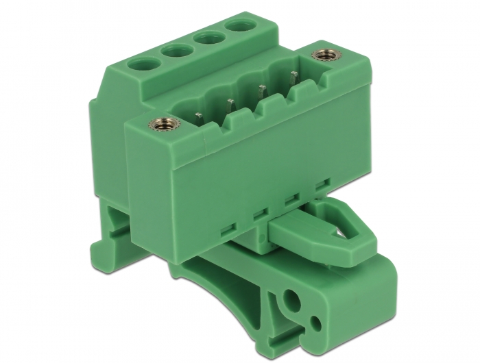Terminalblock Set für Hutschienen 4 Pin mit Schraubverriegelung, Delock® [65936]