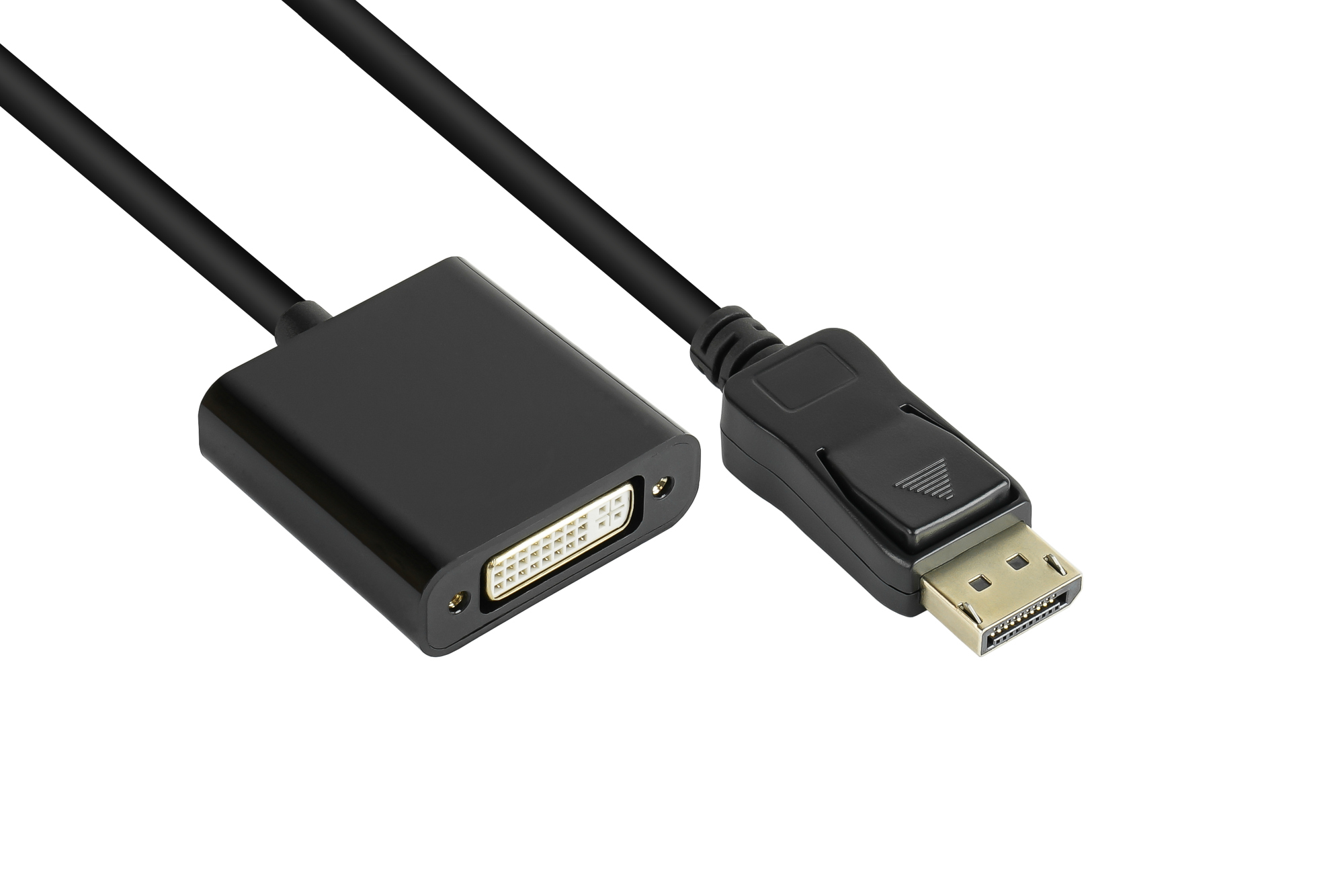 Adapter DisplayPort Stecker an DVI-I 24+5 Buchse, 1080P @60Hz, vergoldete Kontakte, ca. 20cm, Good Connections®