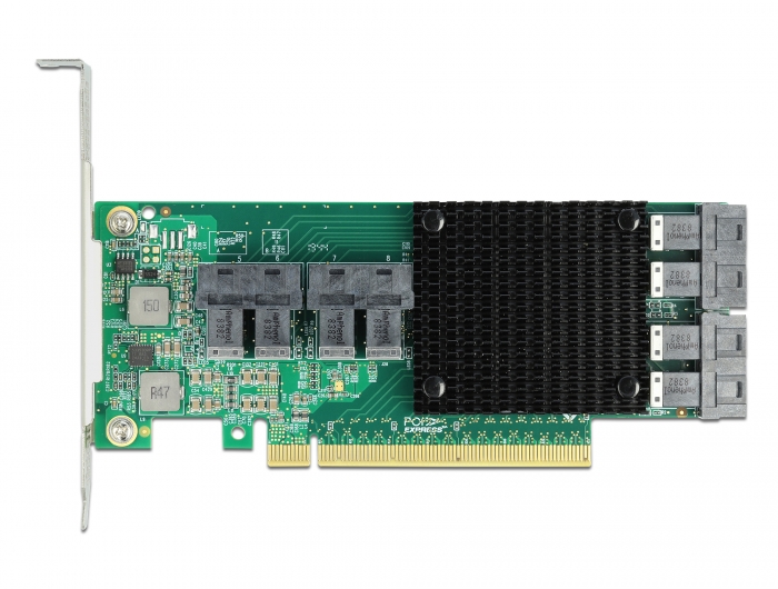 PCI Express x16 Karte zu 8 x intern SFF-8643 NVMe - Low Profile Formfaktor , Delock® [90504]