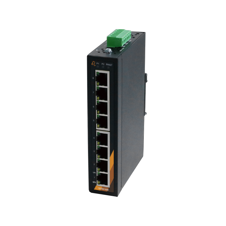 8-Port Industrie Ethernet Switch - 8*10/100/1000Tx, 12-48VDC Power Input, Exsys® [EX-6225]