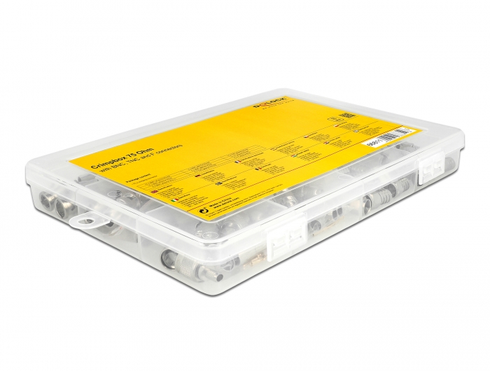 Crimpbox 70-teilig 75 Ohm mit BNC, TNC und F Konnektoren, Delock® [66811]