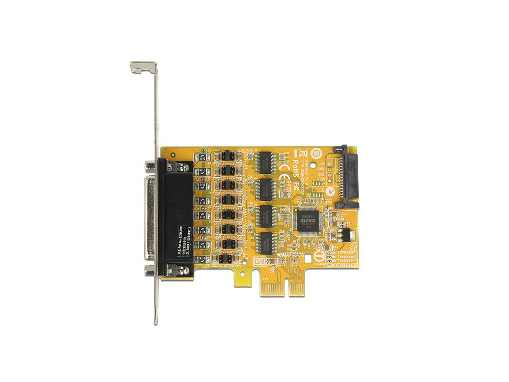 PCIe x1 Seriell 4x RS-232 mit Spannungsversorgung, Delock® [89447]