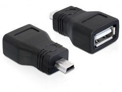 Adapter, USB 2.0 A Buchse an mini USB Stecker, Delock® [65277]