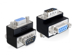 Adapter, Sub-D 9pin Stecker an Buchse, 270° gewinkelt, Delock® [65265]