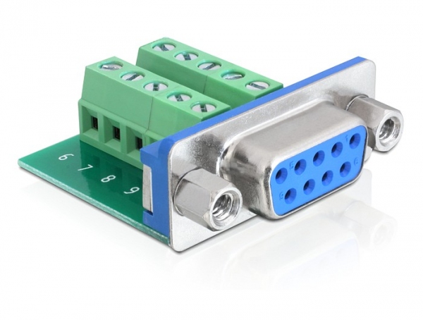 Adapter Sub-D 9 Pin Buchse an Terminalblock 10 Pin, Delock® [65268]