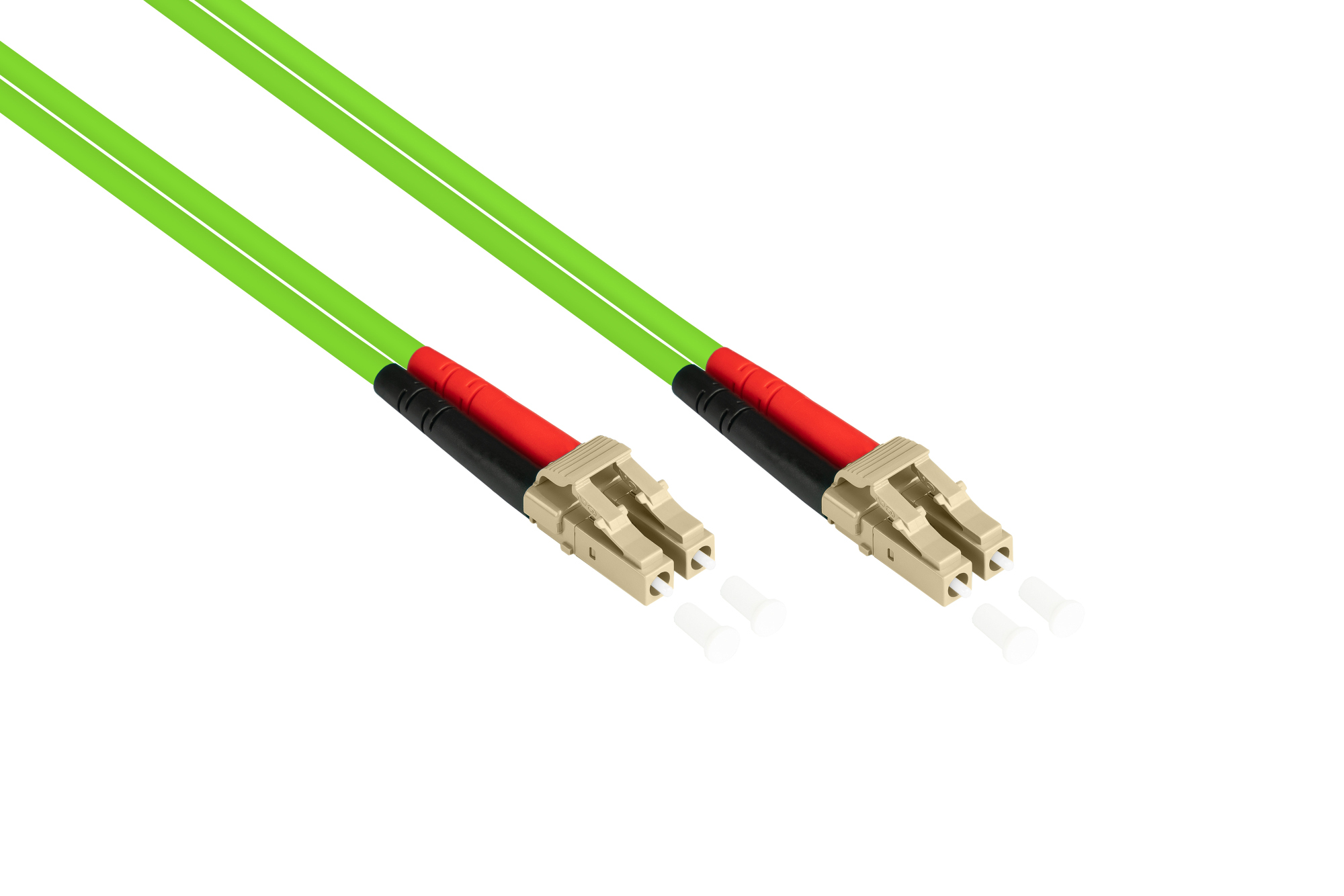 Patchkabel LWL Duplex OM5 (Multimode, 50/125) LC/LC, LSZH, austauschbare Polarität, 2m, Good Connections®