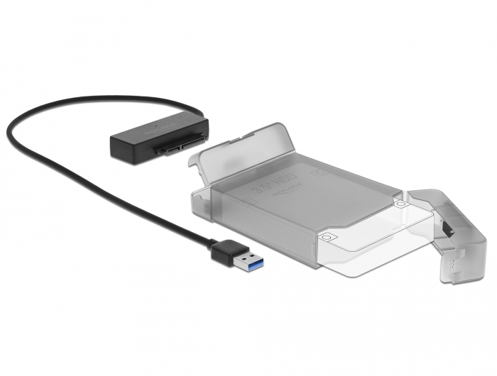 USB Typ-A an SATA Konverter mit 3,5" Schutzhülle, Delock® [64086]