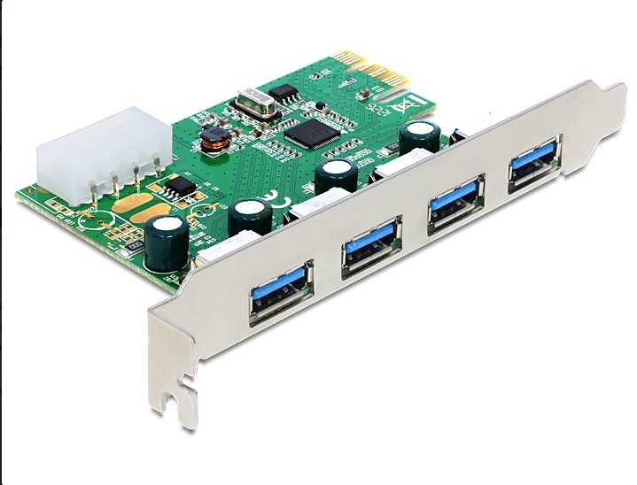 PCI Express Karte, USB 3.0, 4 Port NEC-Chipset , Delock® [89363]