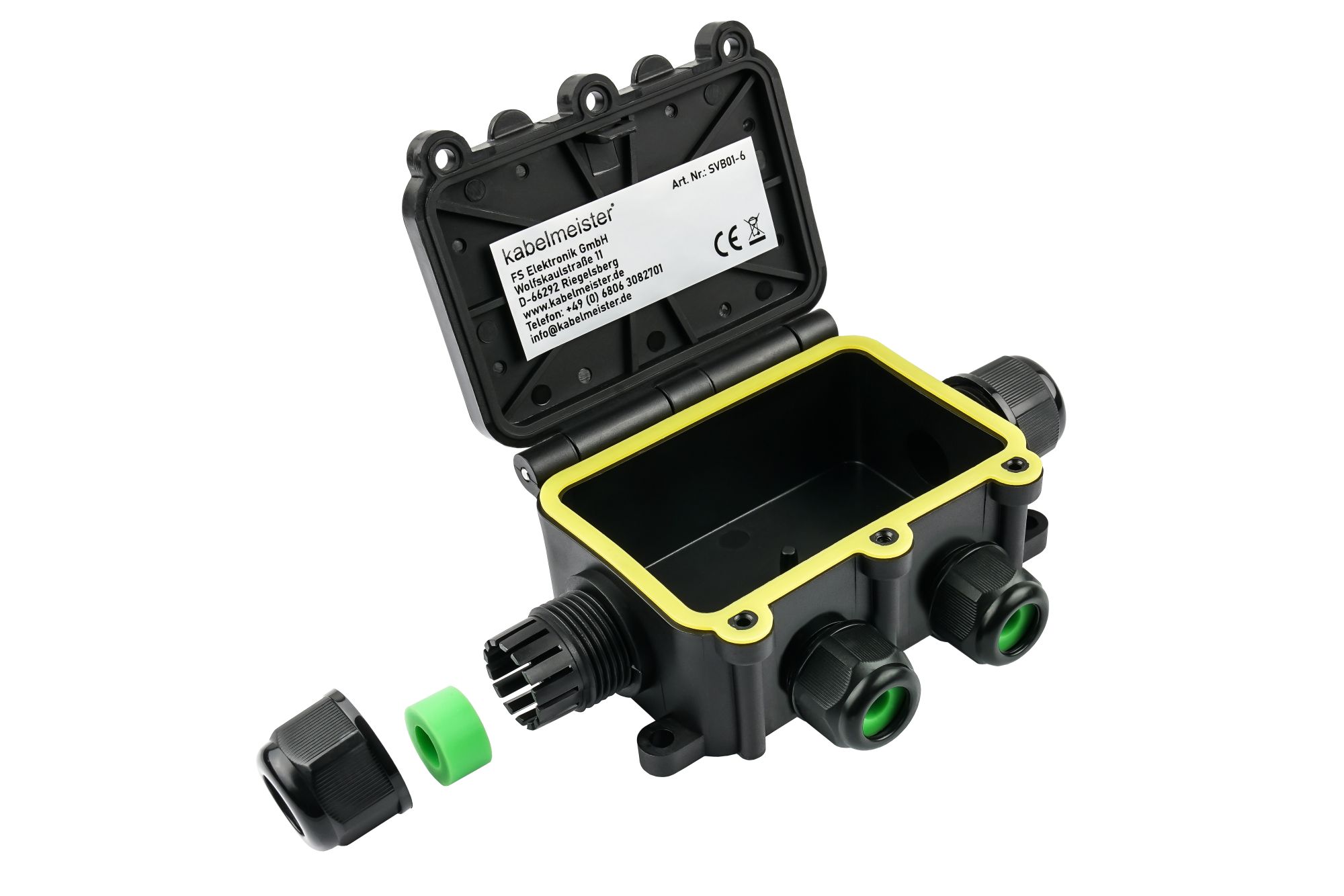 kabelmeister® Abzweigdose, 6 Wege, werkzeuglos, IP68