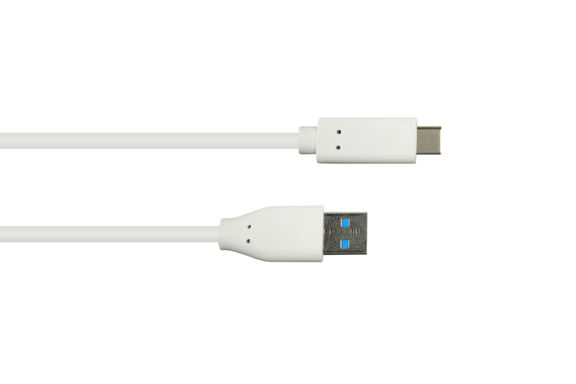 Anschlusskabel USB 3.2 Gen.2 (10GBit/s / 3A), Stecker A an USB-C™ Stecker, CU, weiß, 1m, Good Connections®