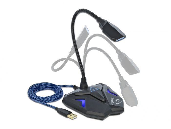 Desktop USB Gaming Mikrofon mit Schwanenhals und Mute Button, Delock® [66330]