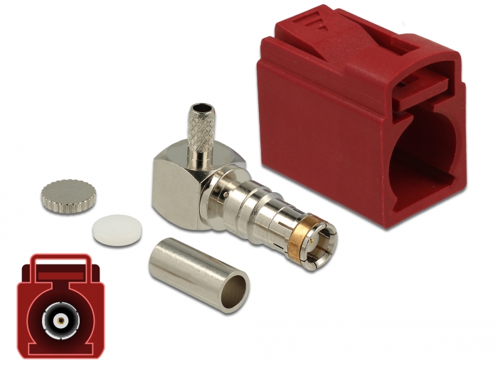 FAKRA L Buchse 90° zum Crimpen, Delock® [89724]