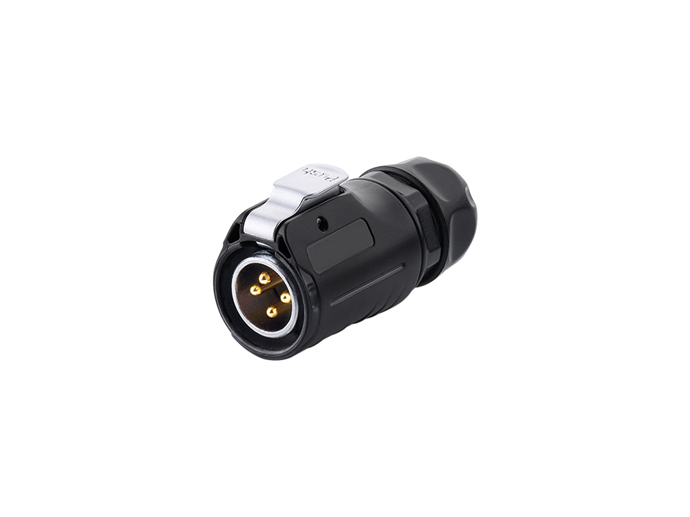 Industrie-Steckverbinder S1 - Power (4-Pin) Stecker mit Klick-Arretierung, Lötanschluss, M20, IP65/67, Good Connections®