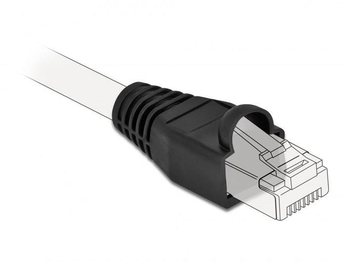 Knickschutztülle für RJ45 Stecker schwarz 20 Stück, Delock® [86722]