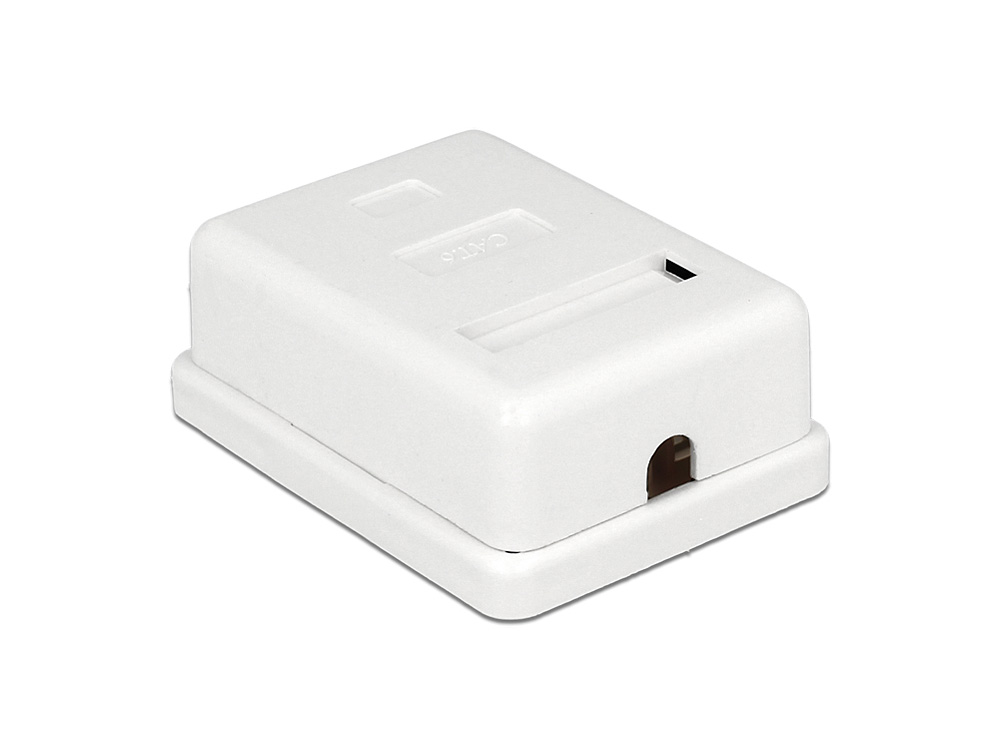 Netzwerk Anschlussdose 1 Port Cat.6, geschirmt, weiß, Delock® [86169]