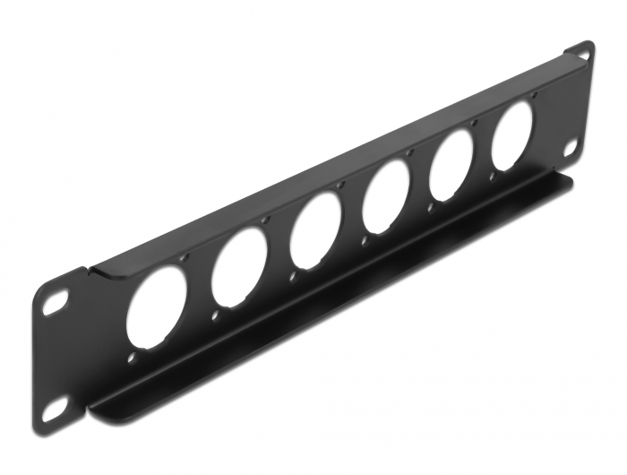 10" D-Typ Patchpanel 6 Port schwarz, Delock® [86501]