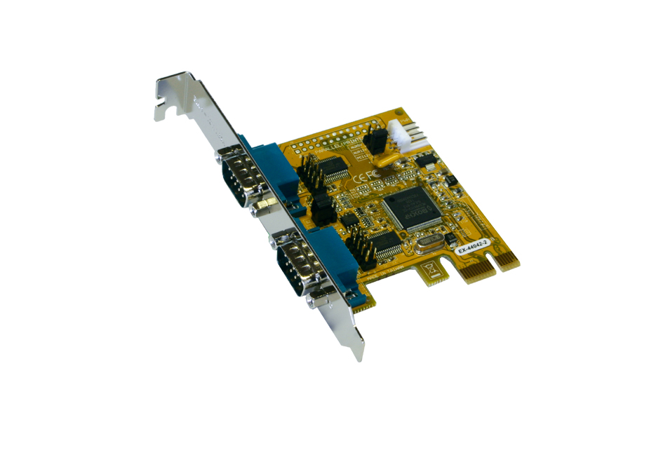 2S PCIe Serielle RS-232 Karte (MosChip Chip-Set), Exsys® [EX-44042-2]