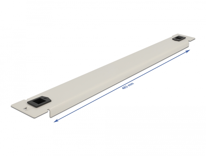 19" Netzwerkschrank Blindabdeckung werkzeugfrei 1 HE grau, Delock® [66630]