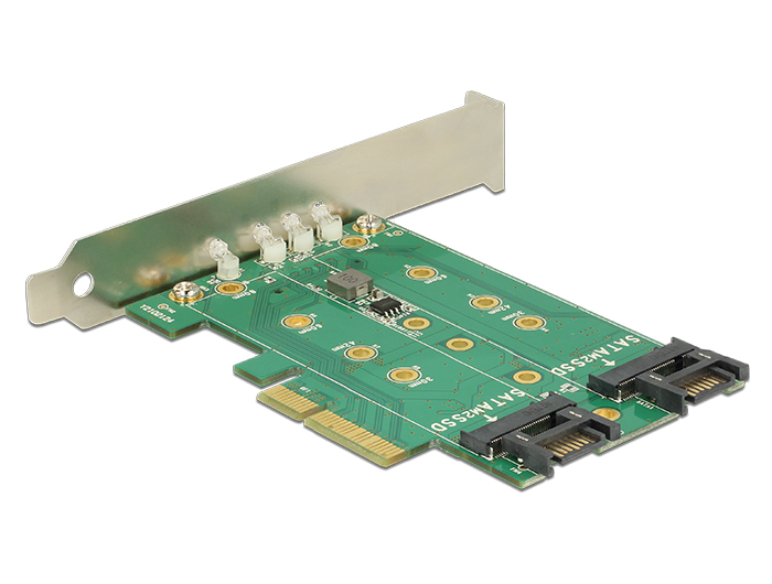 PCI Express Karte an 3x M.2 Slot – Low Profile Form Faktor, Delock® [89518]