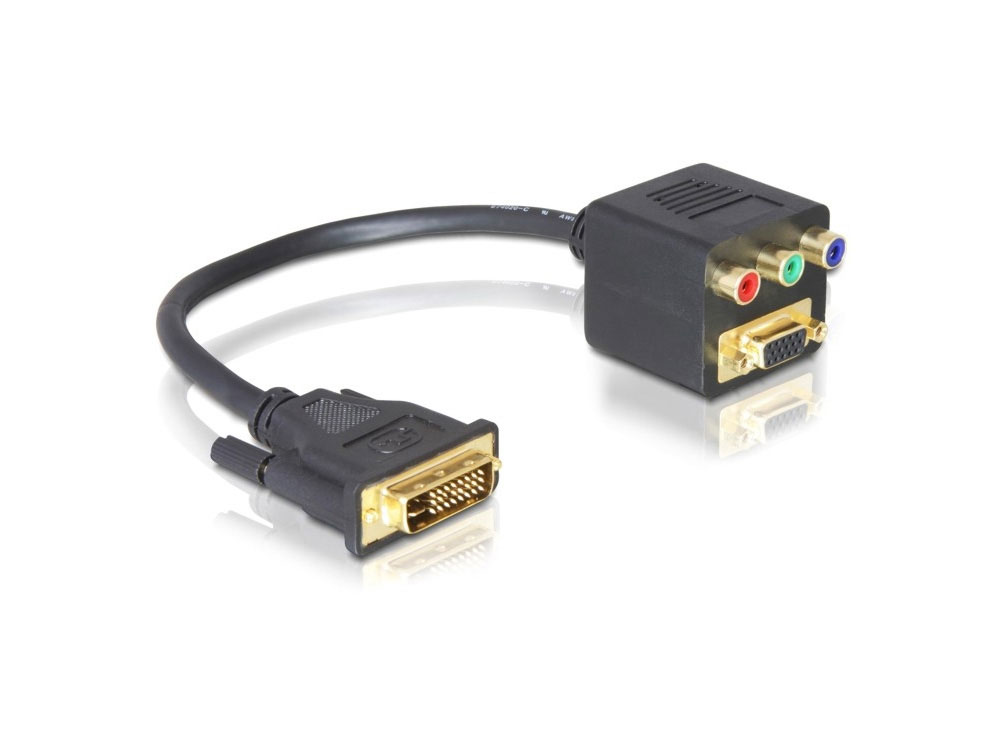Adapter DVI29 Stecker an VGA + 3 x Cinchbuchse, Delock® [65061]