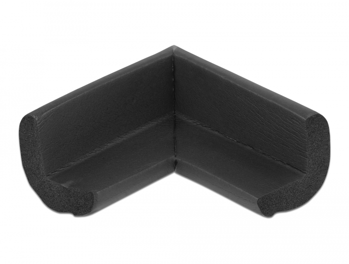 Schaumstoff Kantenschutz selbstklebend 70 x 67 x 35 mm schwarz, Delock® [18398]