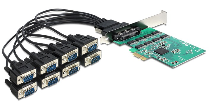 PCI Express Karte, Seriell 8x RS-232 High Speed 921K, Delock® [89336]