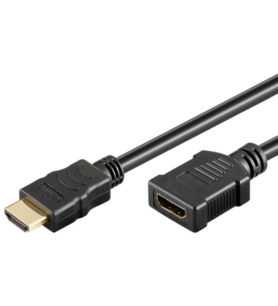 High-Speed-HDMI®-Verlängerung mit Ethernet, vergoldete Stecker, 3m, Good Connections®