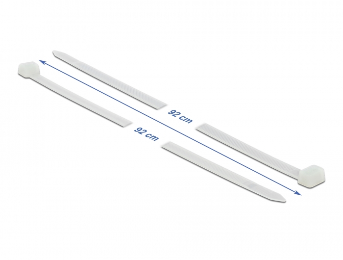 Kabelbinder L 920 x B 9 mm 10 Stück weiß, Delock® [19703]