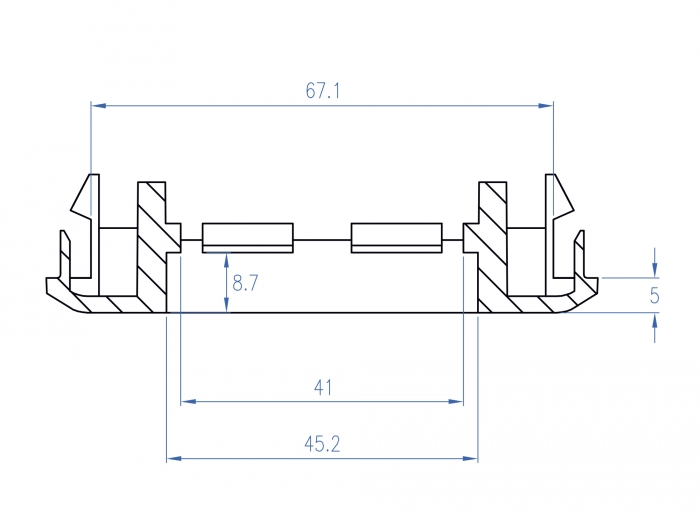 Easy 45 Modulträger für Geräteeinbaukanal 175 x 80 mm, Delock® [81317]