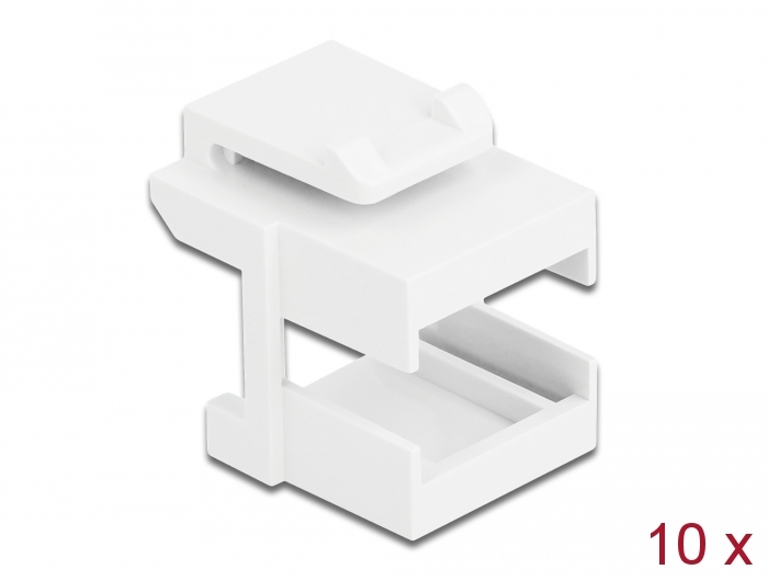 Keystone Abdeckung weiß für LWL Kupplungen 10 Stück, Delock® [86807]