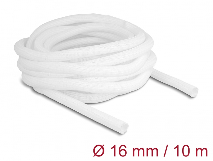 Geflechtschlauch selbstschließend 10 m x 16 mm weiß, Delock® [20814]