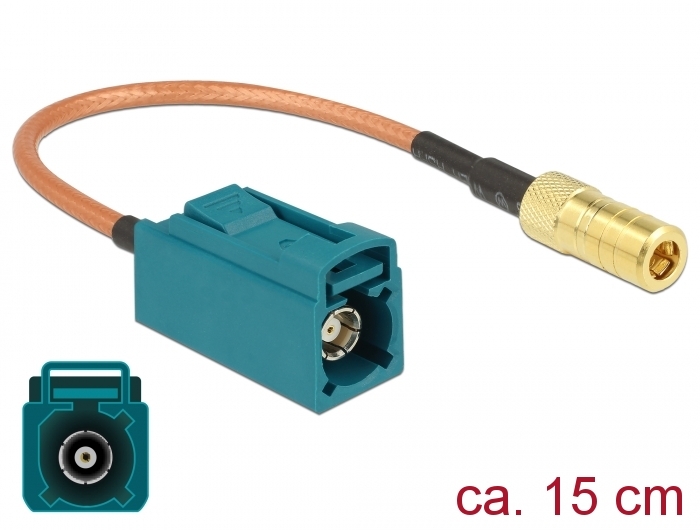 Antennenkabel FAKRA Z Buchse an SMB Stecker RG-316 15 cm, Delock® [89671]