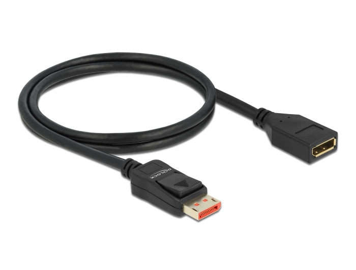 DisplayPort Verlängerungskabel 8K 60 Hz, schwarz, 1 m, Delock® [87070]